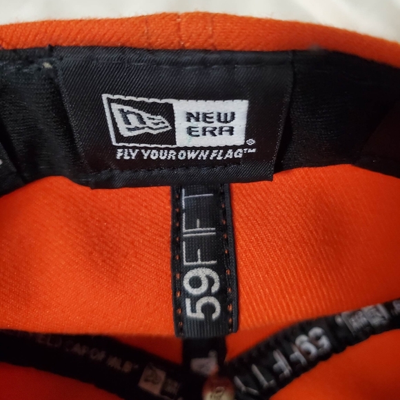 Miami Marlins MLB New Era 59Fifty Orange Fitted Baseball Hat Size 7 1/8 - Picture 10 of 10